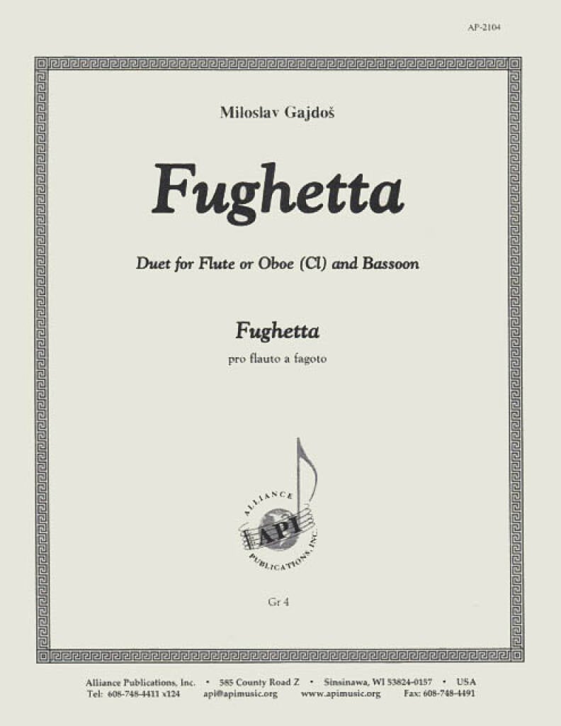 Fughetta For Flute Or Oboe (cl) And Bassoon